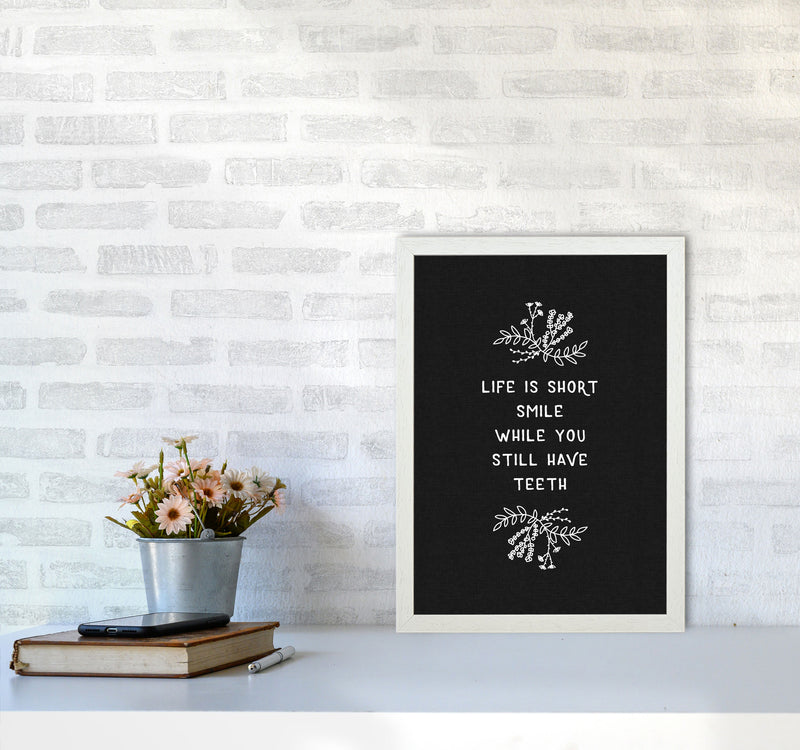 Life Is Short Funny Quote Print By Orara Studio A3 Oak Frame