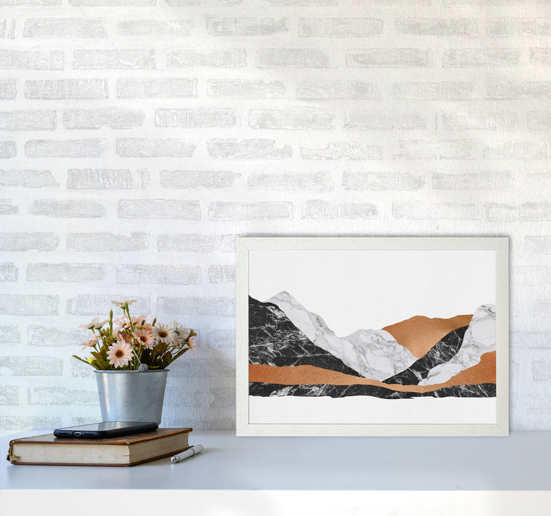 Marble Landscape I Print By Orara Studio, Framed Botanical & Nature Art Print A3 Oak Frame
