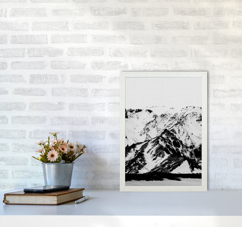 Minimalist Mountains Print By Orara Studio, Framed Botanical & Nature Art Print A3 Oak Frame