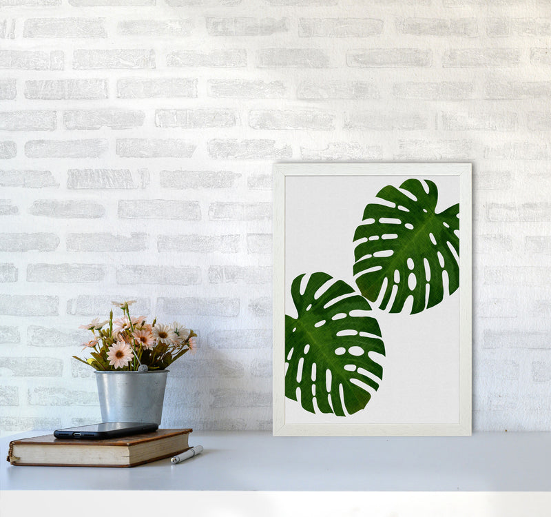 Monstera Leaf II Print By Orara Studio, Framed Botanical & Nature Art Print A3 Oak Frame