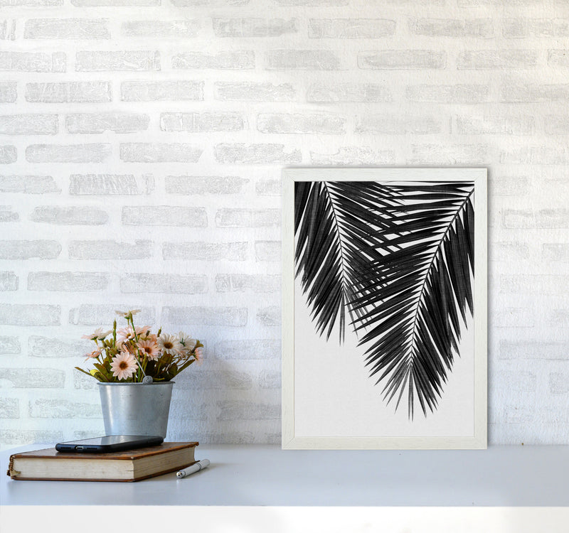 Palm Leaf Black & White II Print By Orara Studio A3 Oak Frame