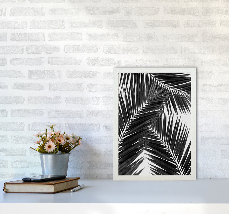 Palm Leaf Black & White III Print By Orara Studio A3 Oak Frame