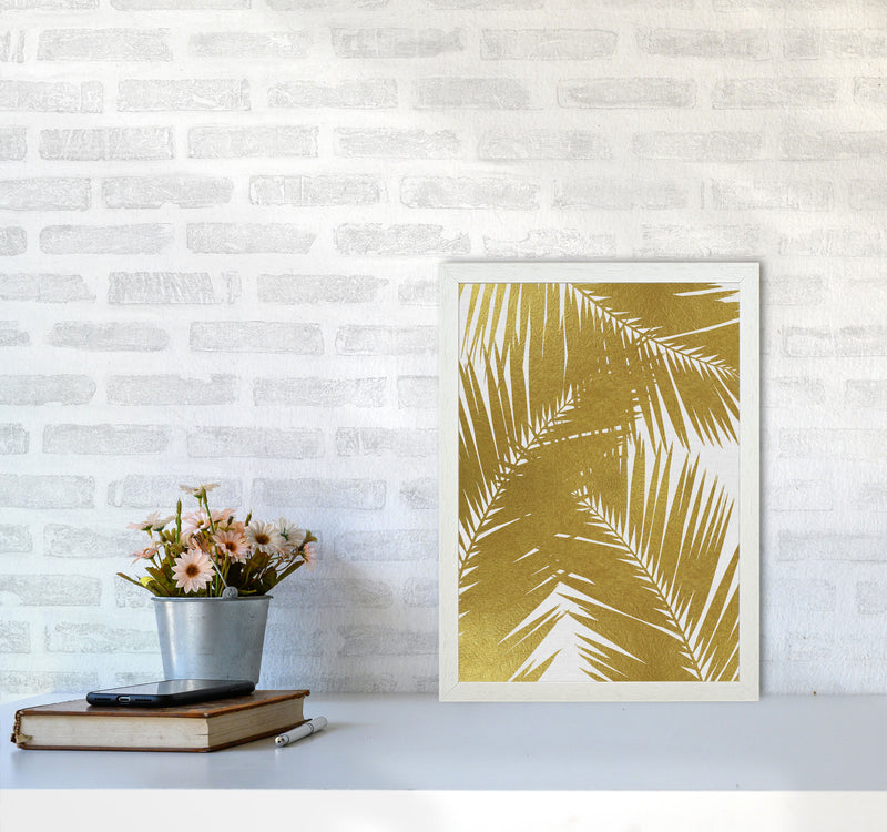 Palm Leaf Gold III Print By Orara Studio, Framed Botanical & Nature Art Print A3 Oak Frame
