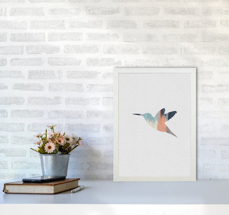 Pastel Hummingbird I Print By Orara Studio Animal Art Print A3 Oak Frame
