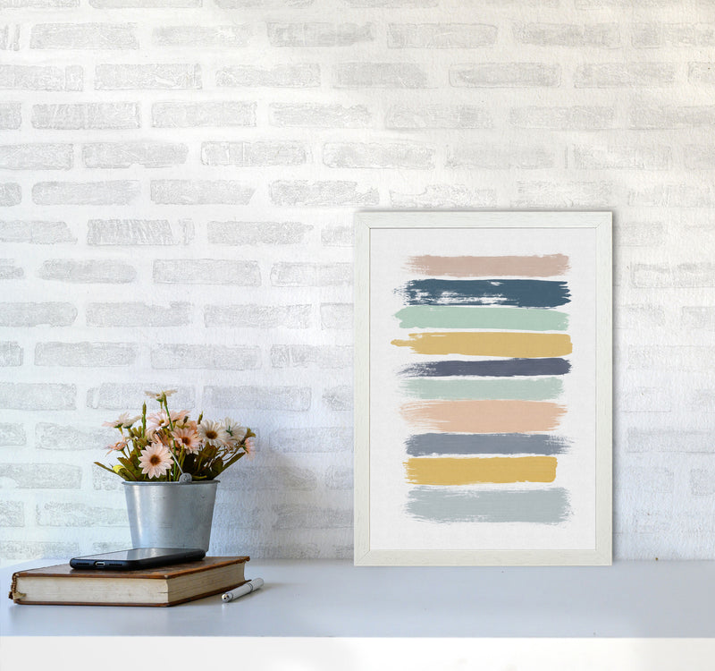 Pastel Stripes Print By Orara Studio A3 Oak Frame
