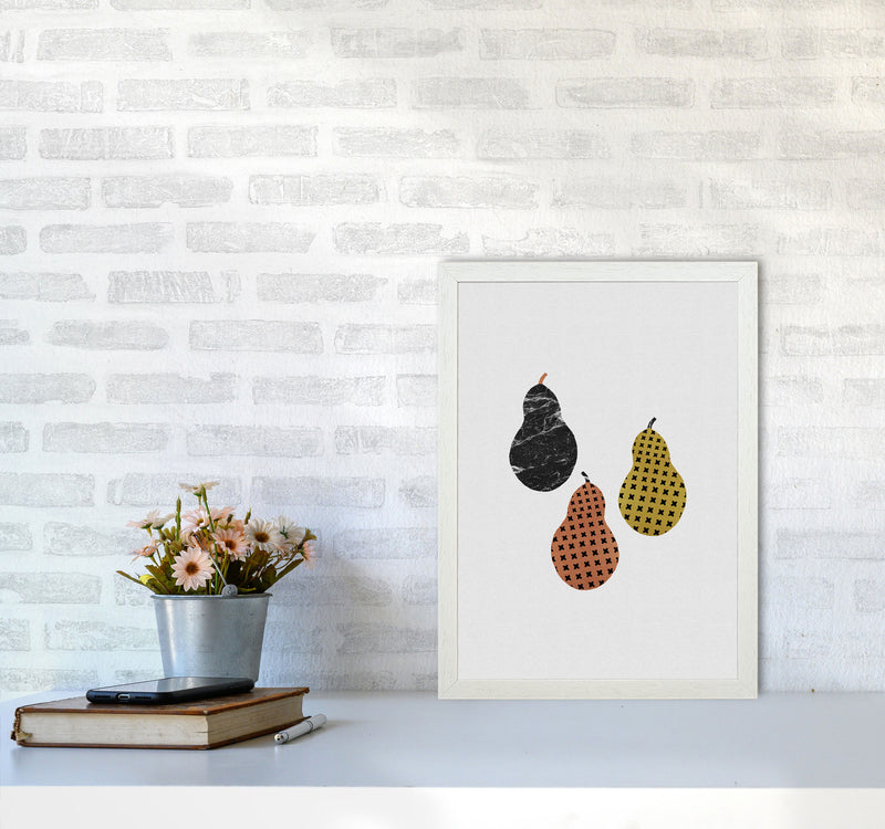 Pears Print By Orara Studio, Framed Kitchen Wall Art A3 Oak Frame