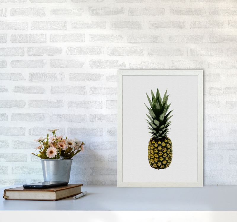 Pineapple Print By Orara Studio, Framed Kitchen Wall Art A3 Oak Frame