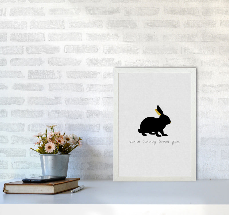 Some Bunny Loves You Animal Quote Print By Orara Studio A3 Oak Frame