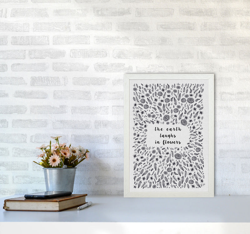 The Earth Laughs In Flowers Shakespeare Quote Print By Orara Studio A3 Oak Frame
