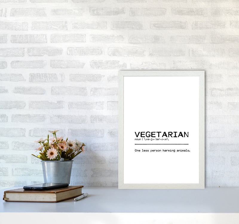 Vegetarian Person Definition Quote Print By Orara Studio A3 Oak Frame