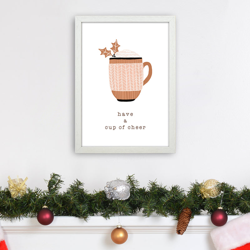 Have A Cup Of Cheer Christmas Art Print by Orara Studio A3 Oak Frame