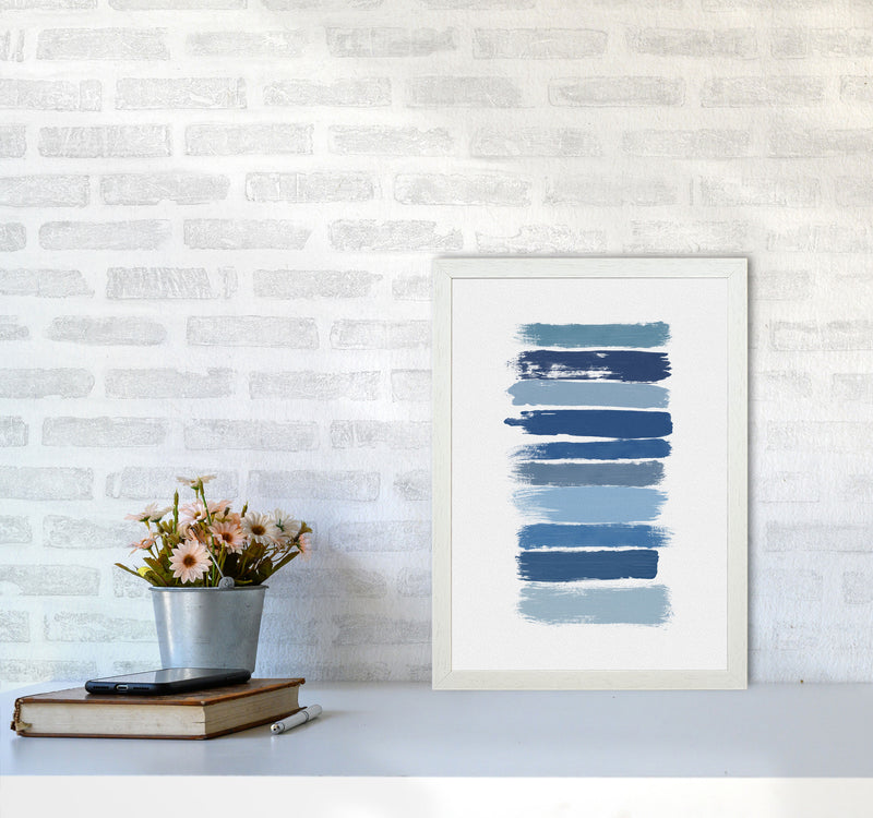 Ombre Blue Abstract Art Print by Orara Studio A3 Oak Frame
