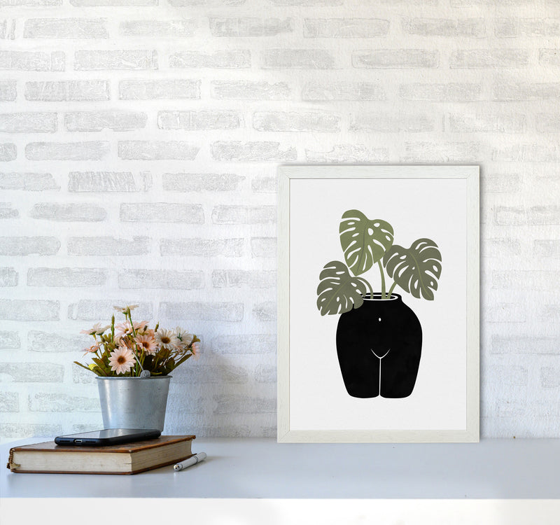 Body-tanical Vase Art Print by Orara Studios A3 Oak Frame