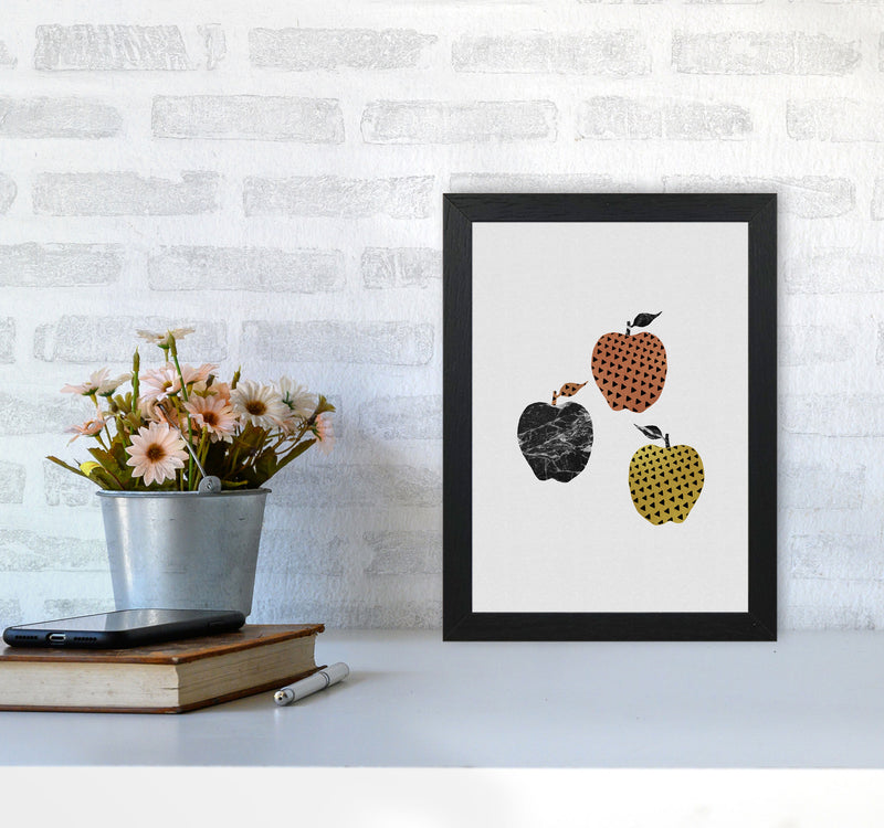 Apples Print By Orara Studio, Framed Kitchen Wall Art A4 White Frame
