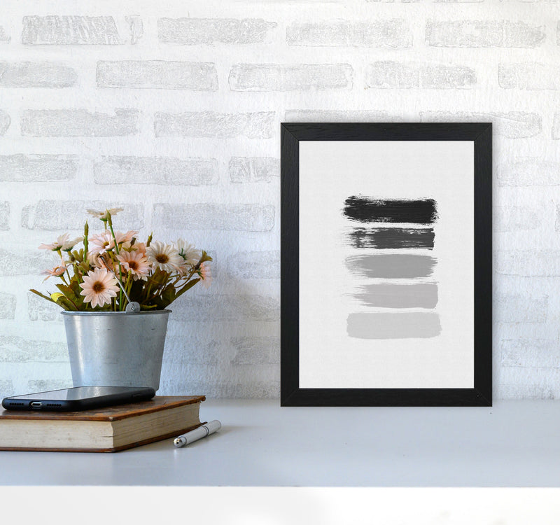 Black And White Stripes Print By Orara Studio A4 White Frame