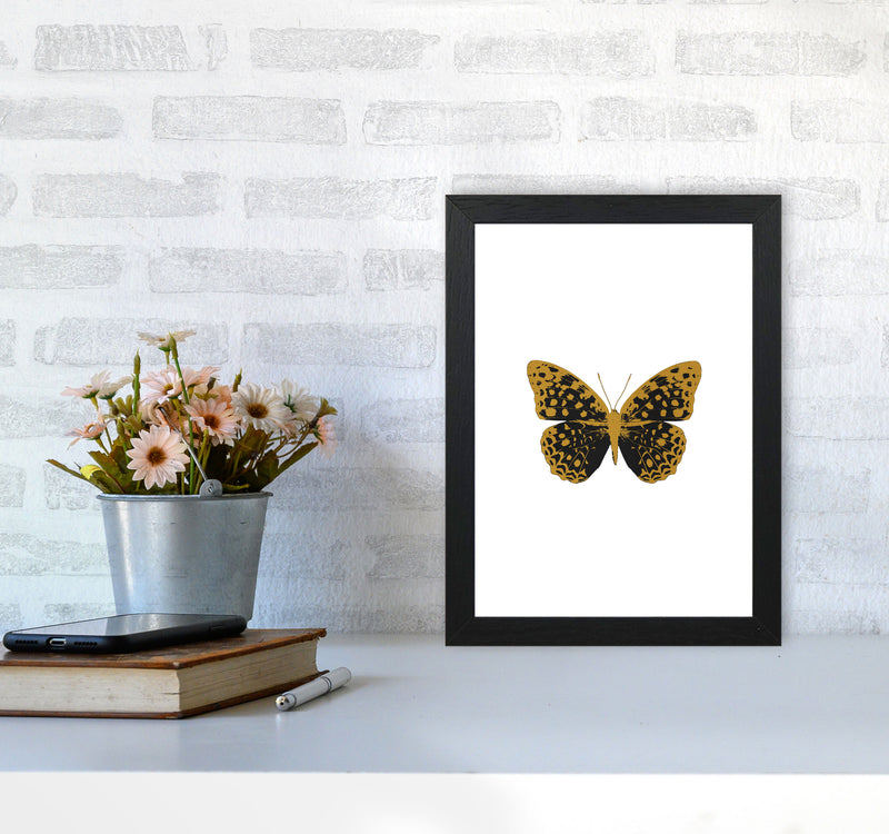 Black Butterfly Print By Orara Studio Animal Art Print A4 White Frame