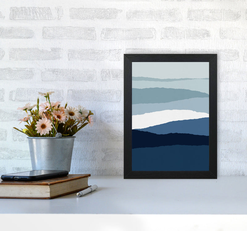 Blue Abstract II Print By Orara Studio A4 White Frame