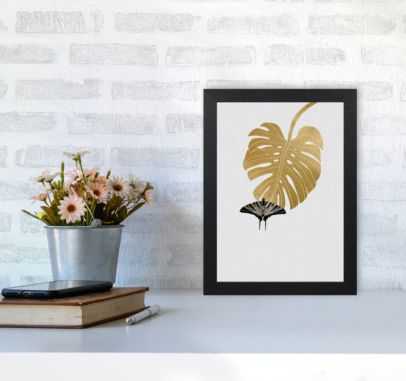 Butterfly & Monstera Leaf Print By Orara Studio A4 White Frame