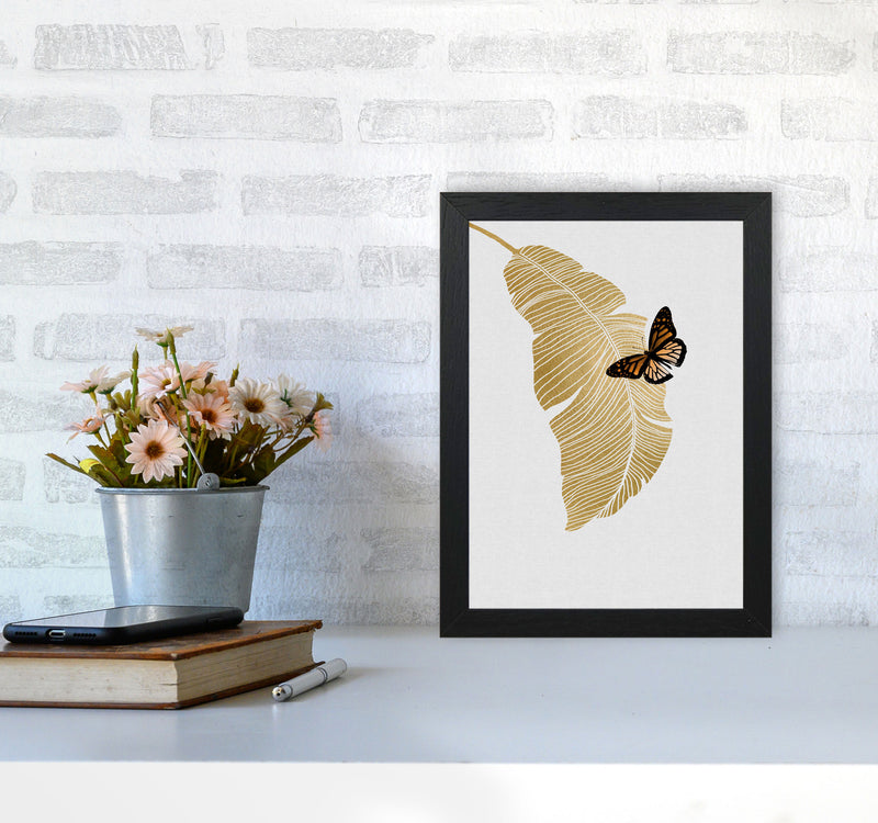 Butterfly & Palm Leaf Print By Orara Studio A4 White Frame