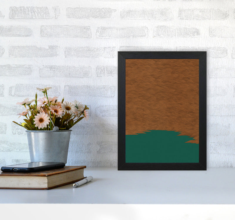 Copper & Green Landscape Print By Orara Studio A4 White Frame