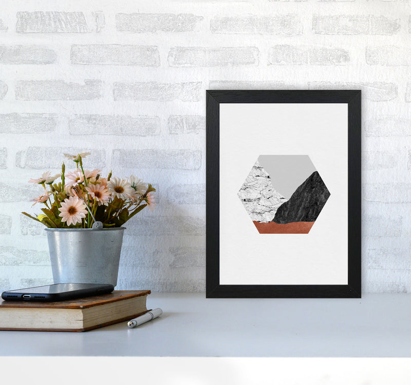Copper Geometric I Print By Orara Studio A4 White Frame