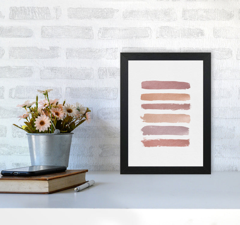 Dusty Rose Stripes Print By Orara Studio A4 White Frame