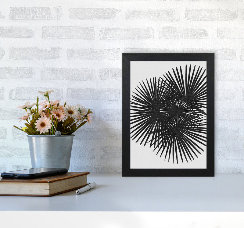 Fan Palm Black & White Print By Orara Studio A4 White Frame