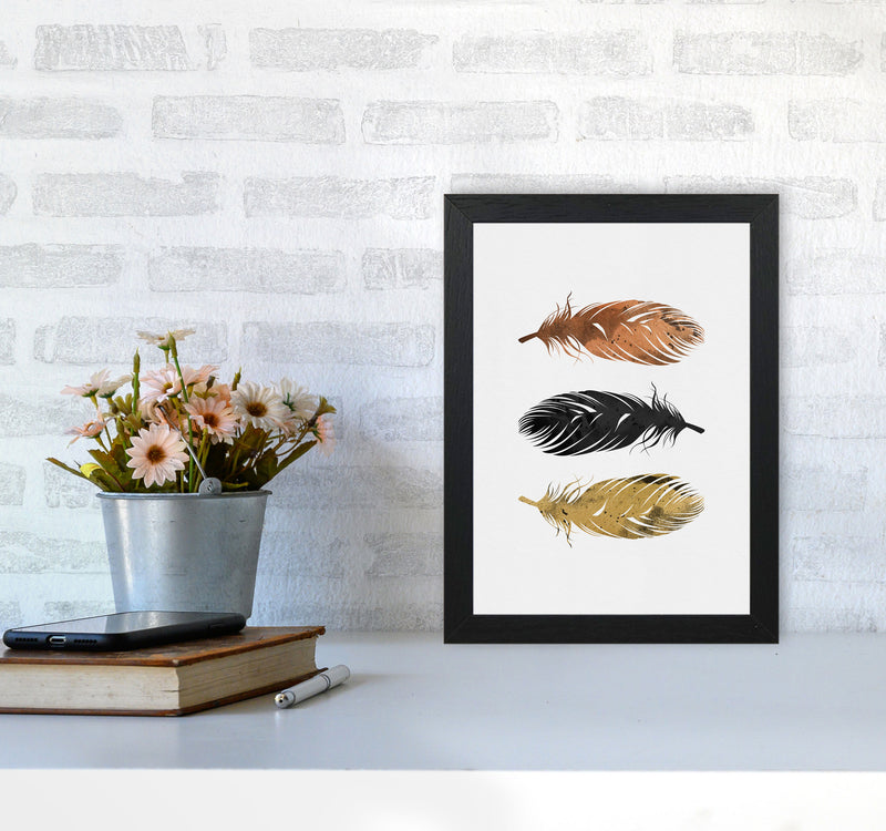 Feathers Print By Orara Studio, Framed Botanical & Nature Art Print A4 White Frame