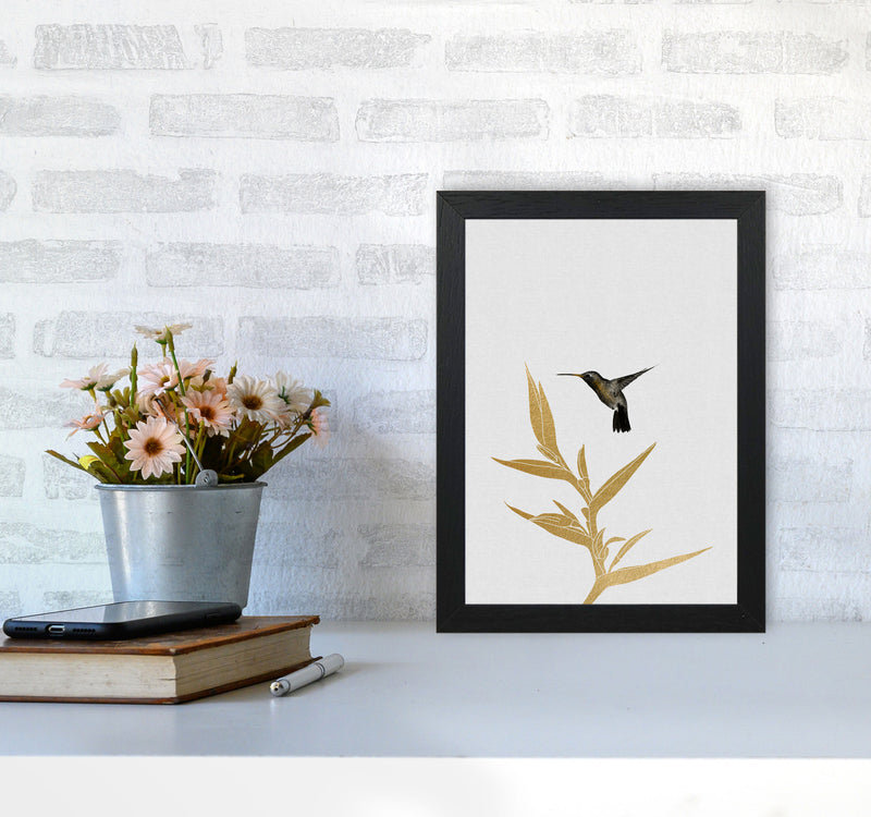 Hummingbird & Flower II Print By Orara Studio A4 White Frame