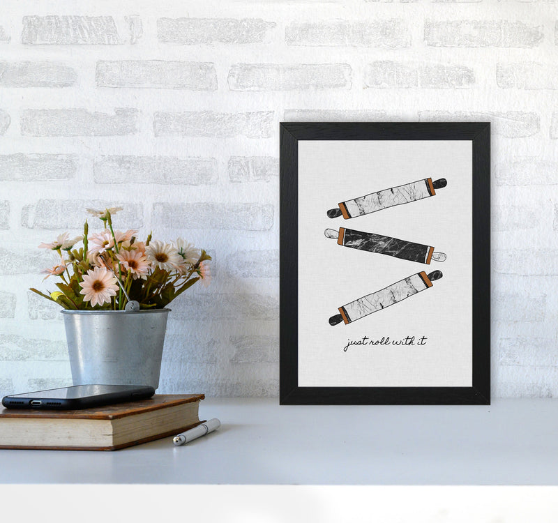 Just Roll With It Print By Orara Studio, Framed Kitchen Wall Art A4 White Frame