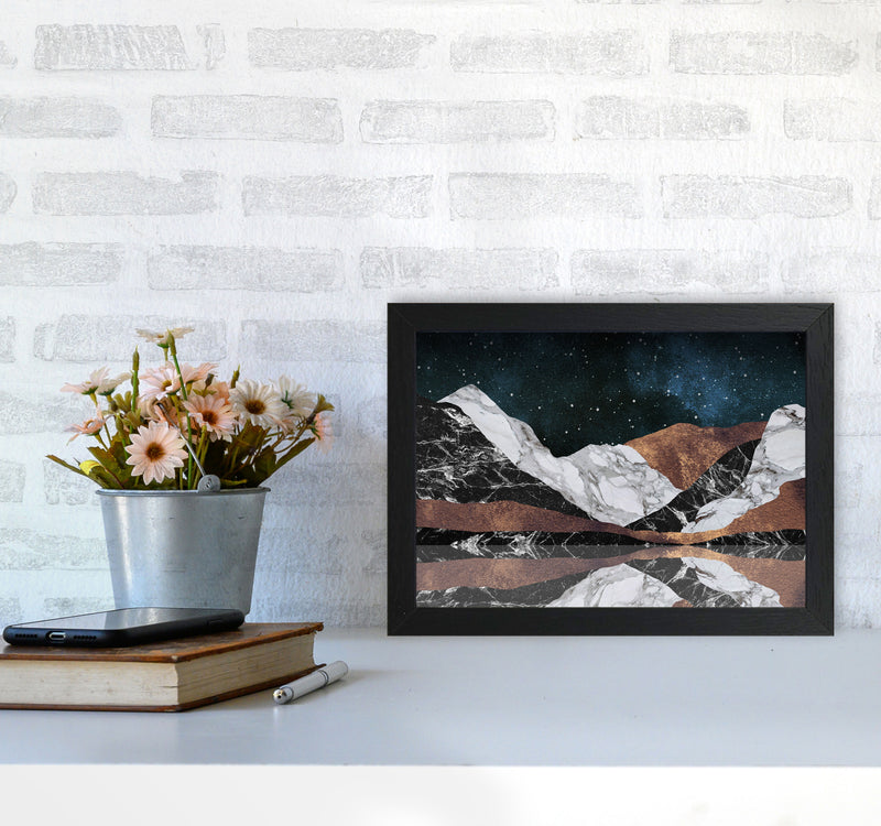 Landscape Mountains Print By Orara Studio, Framed Botanical & Nature Art Print A4 White Frame