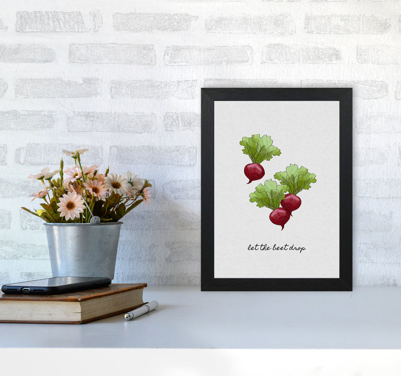 Let The Beet Drop Print By Orara Studio, Framed Kitchen Wall Art A4 White Frame