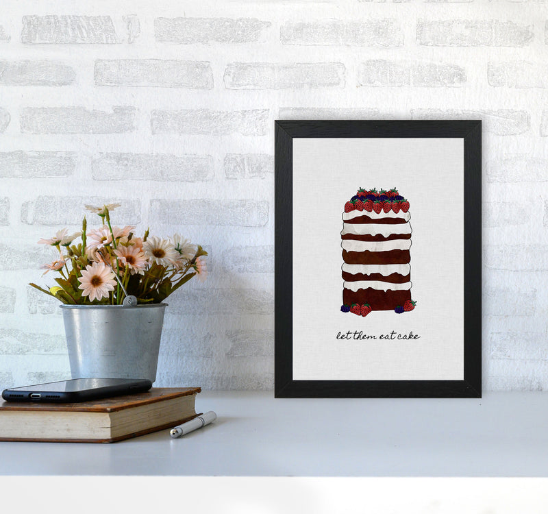 Let Them Eat Cake Print By Orara Studio, Framed Kitchen Wall Art A4 White Frame