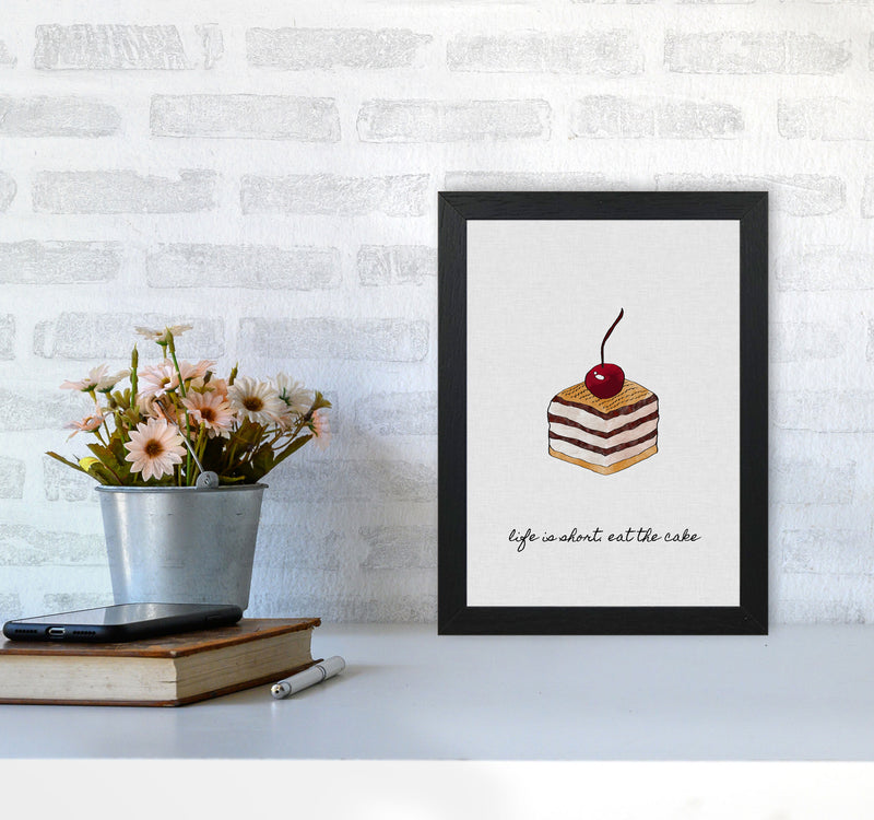 Life Is Short Print By Orara Studio, Framed Kitchen Wall Art A4 White Frame