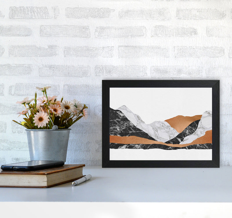 Marble Landscape I Print By Orara Studio, Framed Botanical & Nature Art Print A4 White Frame