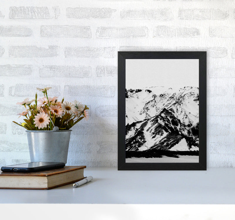 Minimalist Mountains Print By Orara Studio, Framed Botanical & Nature Art Print A4 White Frame