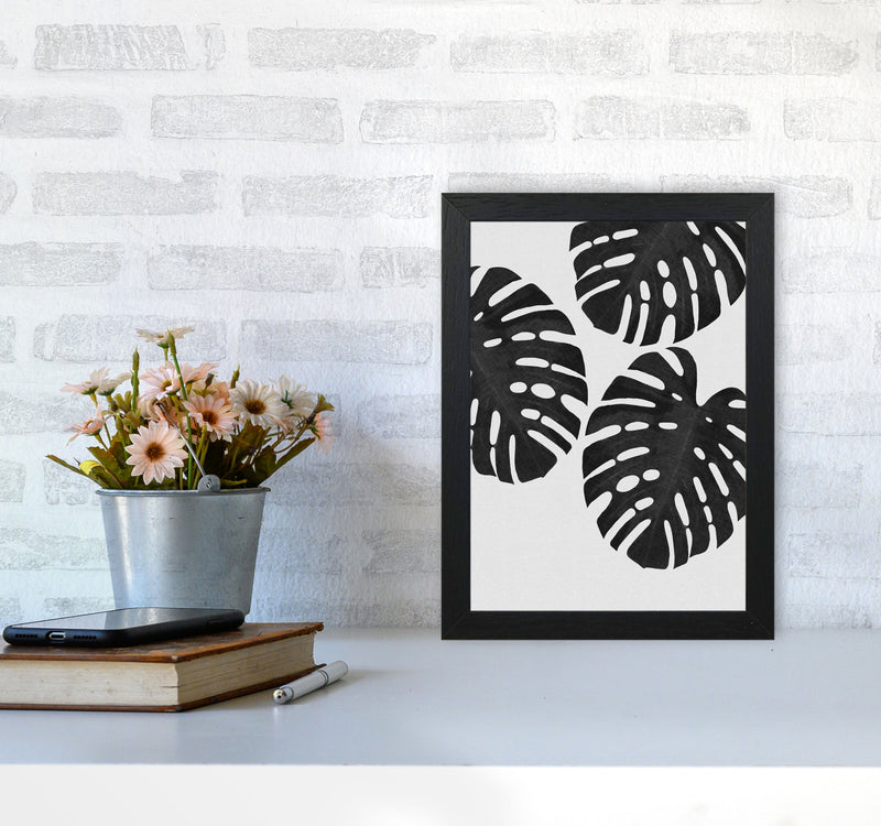 Monstera Black & White III Print By Orara Studio A4 White Frame