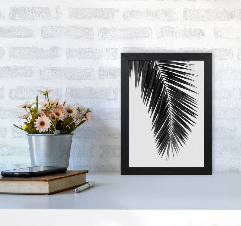 Palm Leaf Black & White I Print By Orara Studio A4 White Frame