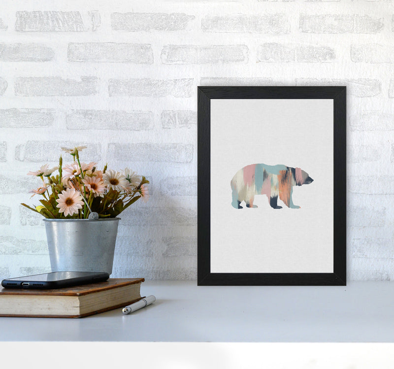 Pastel Bear Print By Orara Studio Animal Art Print A4 White Frame