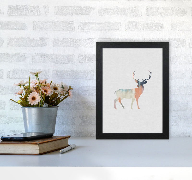 Pastel Deer I Print By Orara Studio Animal Art Print A4 White Frame