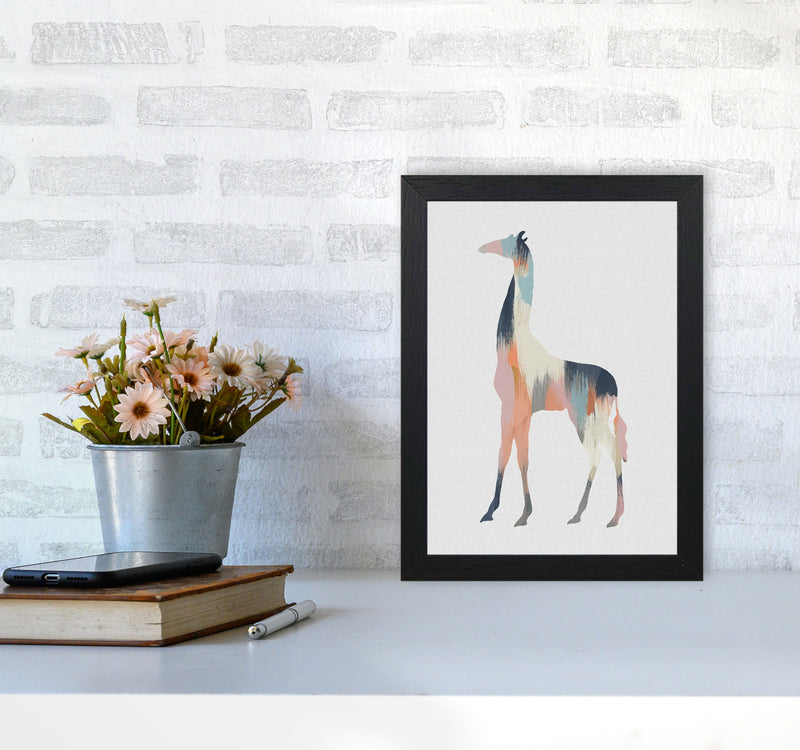 Pastel Giraffe Print By Orara Studio Animal Art Print A4 White Frame