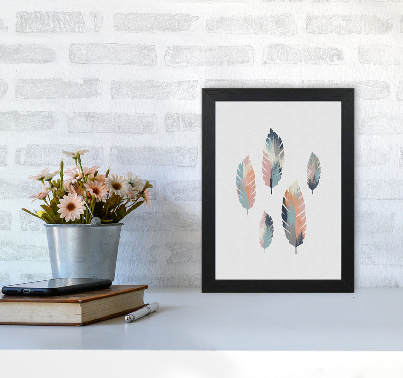 Pastel Leaves Print By Orara Studio, Framed Botanical & Nature Art Print A4 White Frame