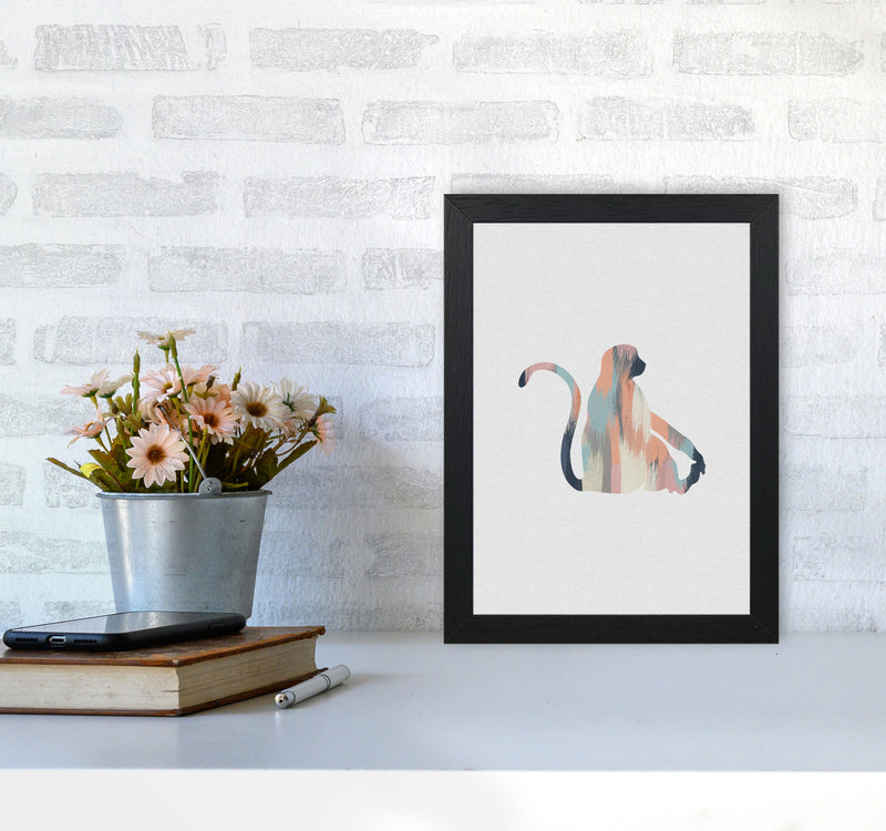 Pastel Monkey Print By Orara Studio Animal Art Print A4 White Frame