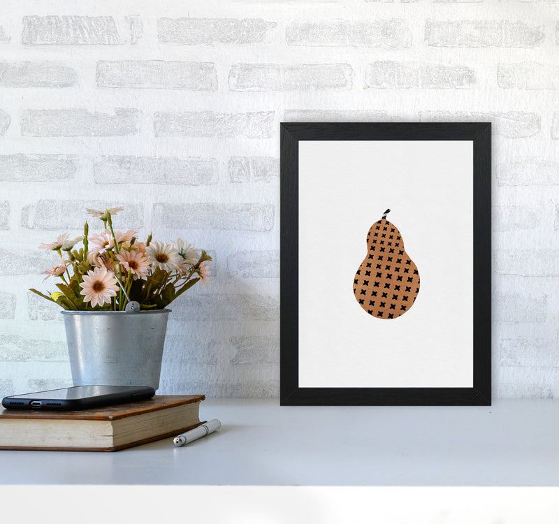 Pear Fruit Illustration Print By Orara Studio, Framed Kitchen Wall Art A4 White Frame