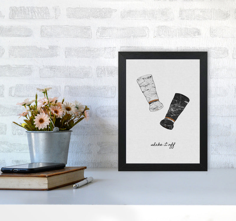 Shake It Off Print By Orara Studio, Framed Kitchen Wall Art A4 White Frame