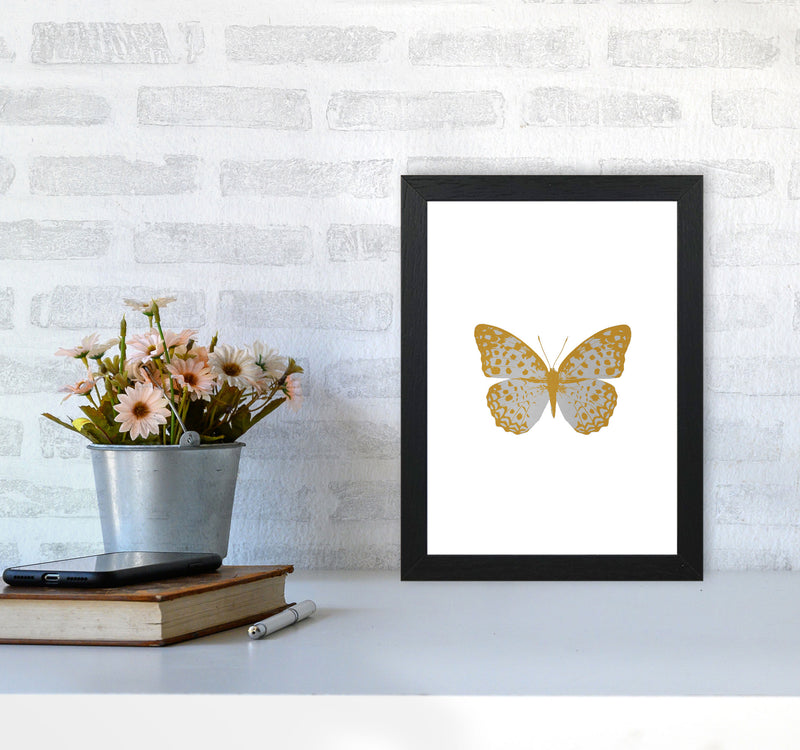 Silver Butterfly Print By Orara Studio Animal Art Print A4 White Frame