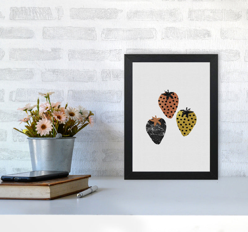 Strawberries Print By Orara Studio, Framed Kitchen Wall Art A4 White Frame