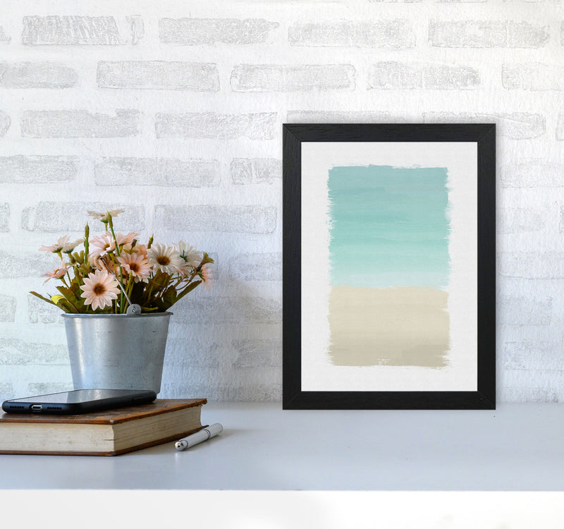 Turquoise Abstract Print By Orara Studio A4 White Frame