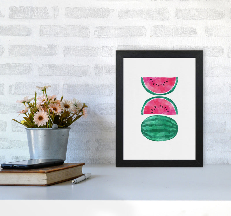 Watermelons Print By Orara Studio, Framed Kitchen Wall Art A4 White Frame
