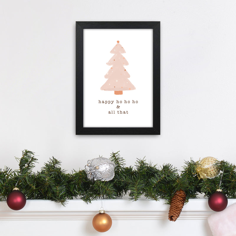 Happy Ho Ho Ho Christmas Art Print by Orara Studio A4 White Frame